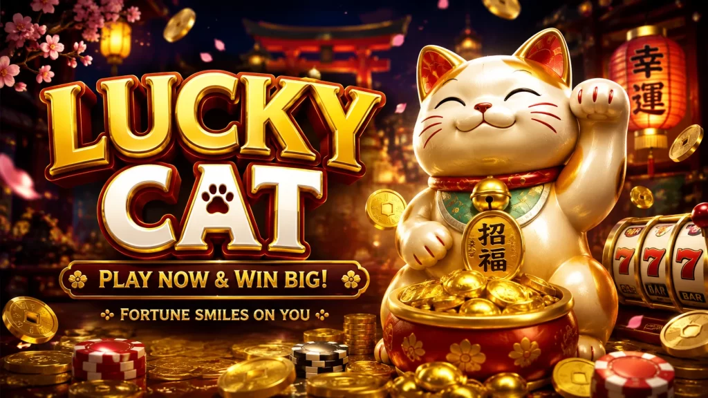 Biểu tượng may mắn của T888 Lucky Cat trên giao diện trò chơi